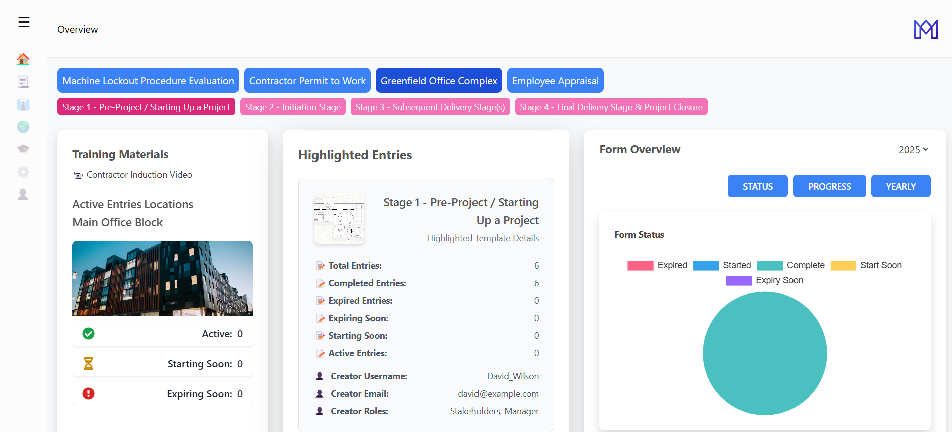 Maege Dashboard Preview