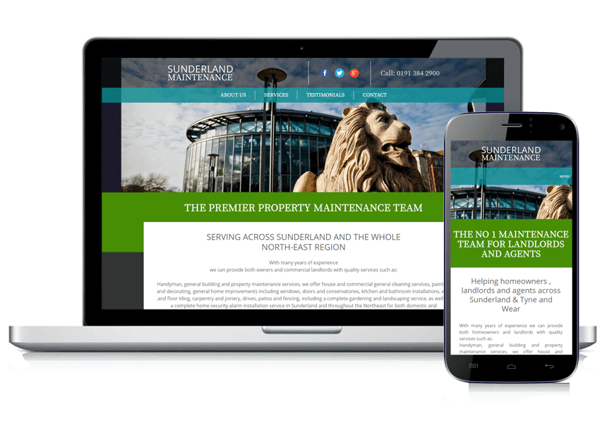 Web Development Project For Sunderland Maintenance